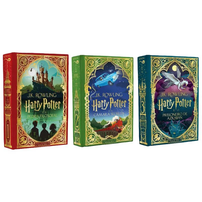 Kit Colecao Harry Potter Ilustrado Minalima (3 Vol