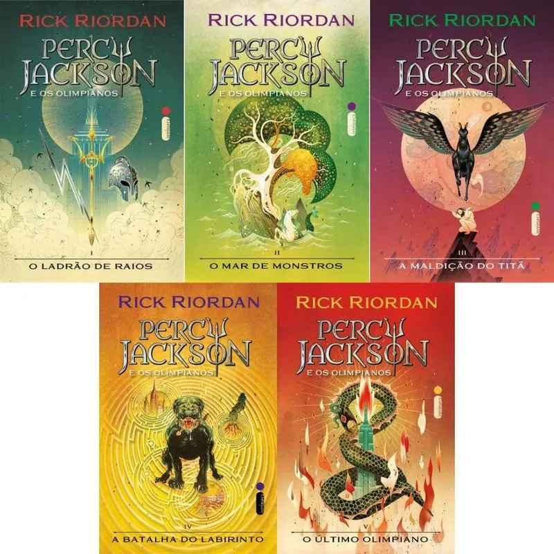 Percy jackson ladrão de raios, mar de monstros, maldição do titã, batalha do labirinto, ultimo