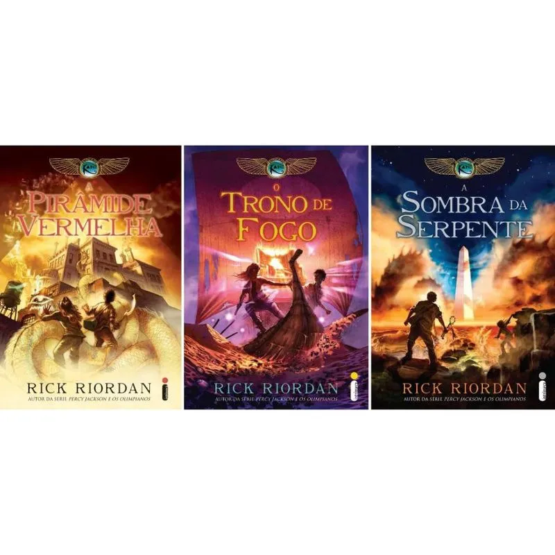 Cronicas dos kane piramide vermelha, trono de fogo, sombra da serpente kit 3 vol