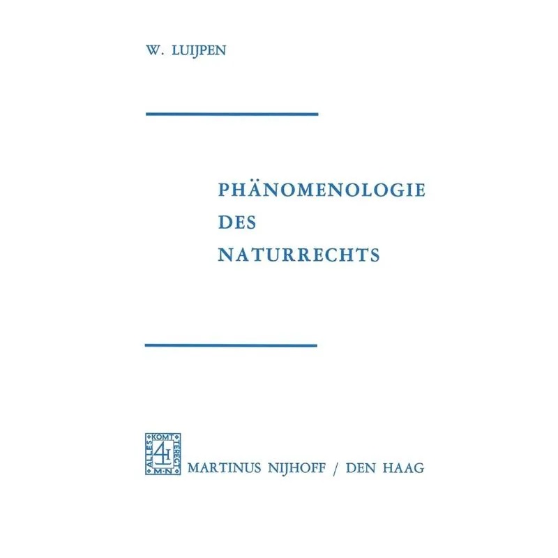 Phänomenologie Des Naturrechts