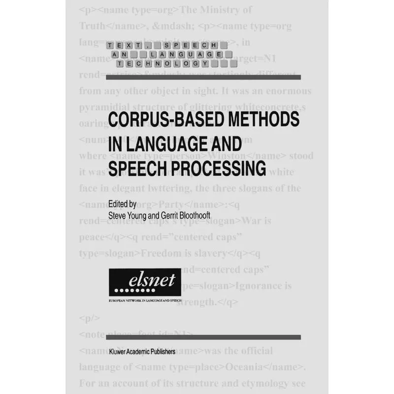 Corpus-Based Methods in Language and Speech Processing