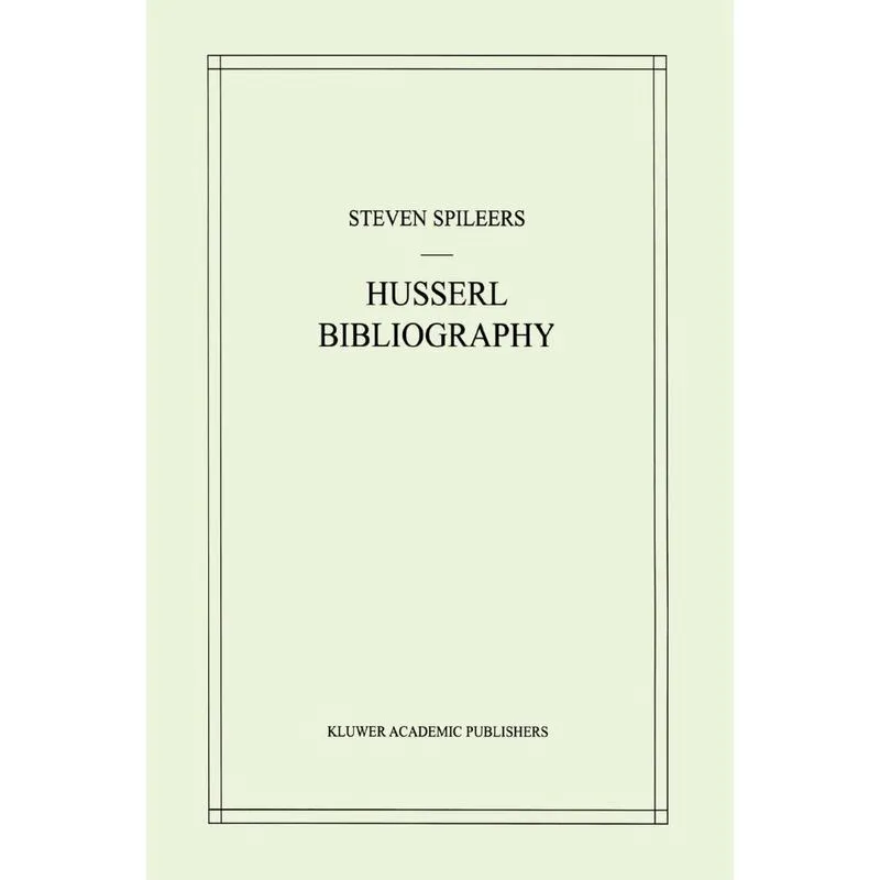 Edmund Husserl Bibliography
