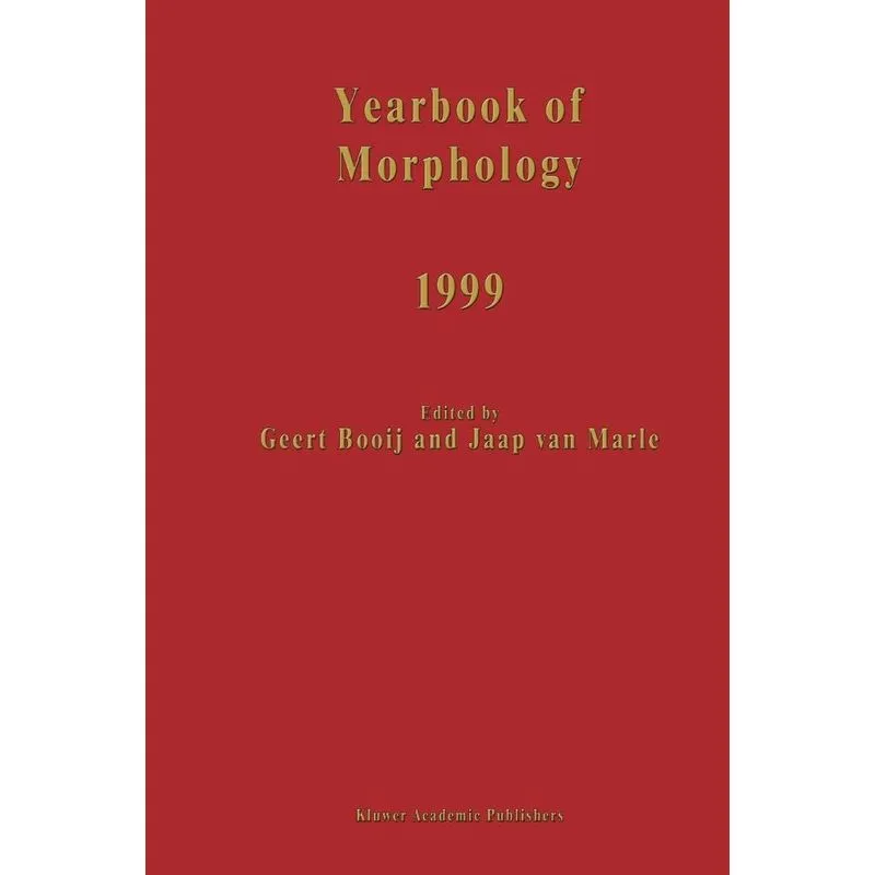 Yearbook of Morphology 1999