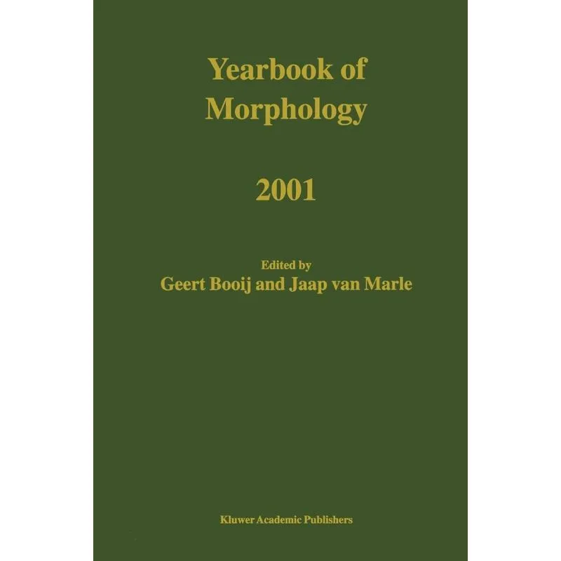 Yearbook of Morphology 2001