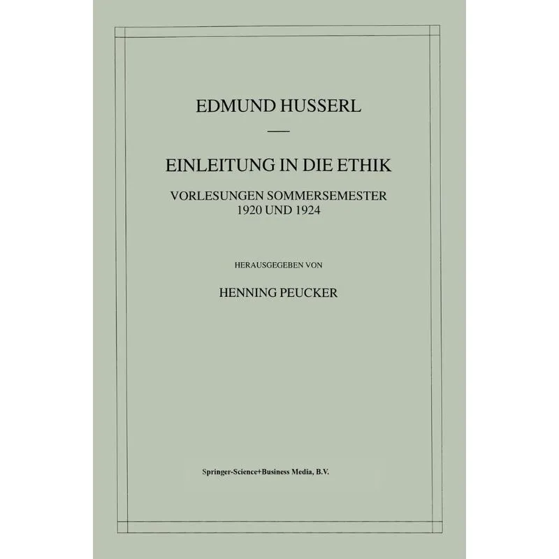 Einleitung in die Ethik