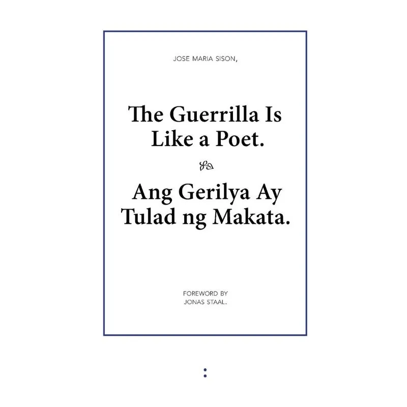 The Guerrilla Is Like a Poet