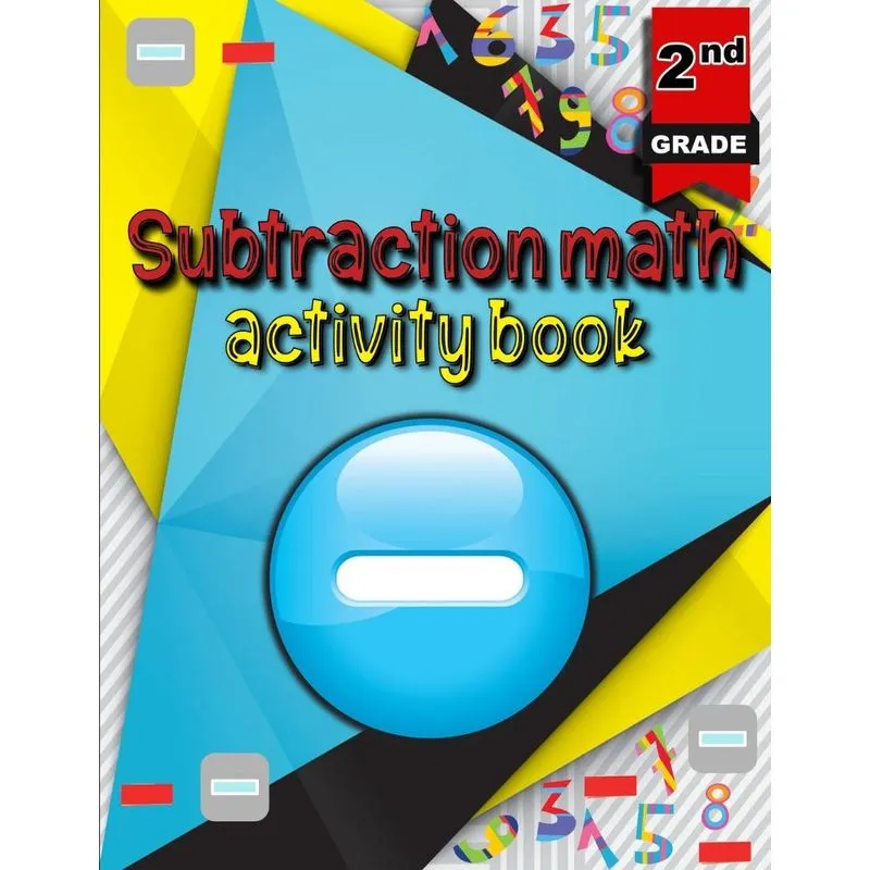 Subtraction math activity book