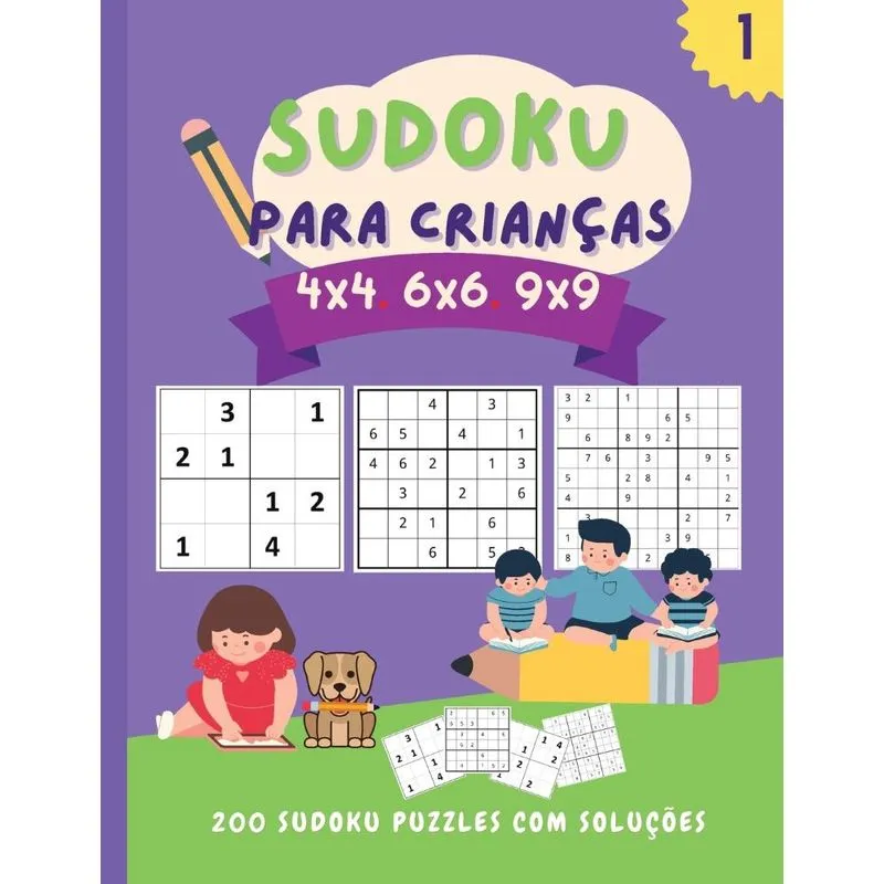 Sudoku para crianças 4x4 6x6 9x9