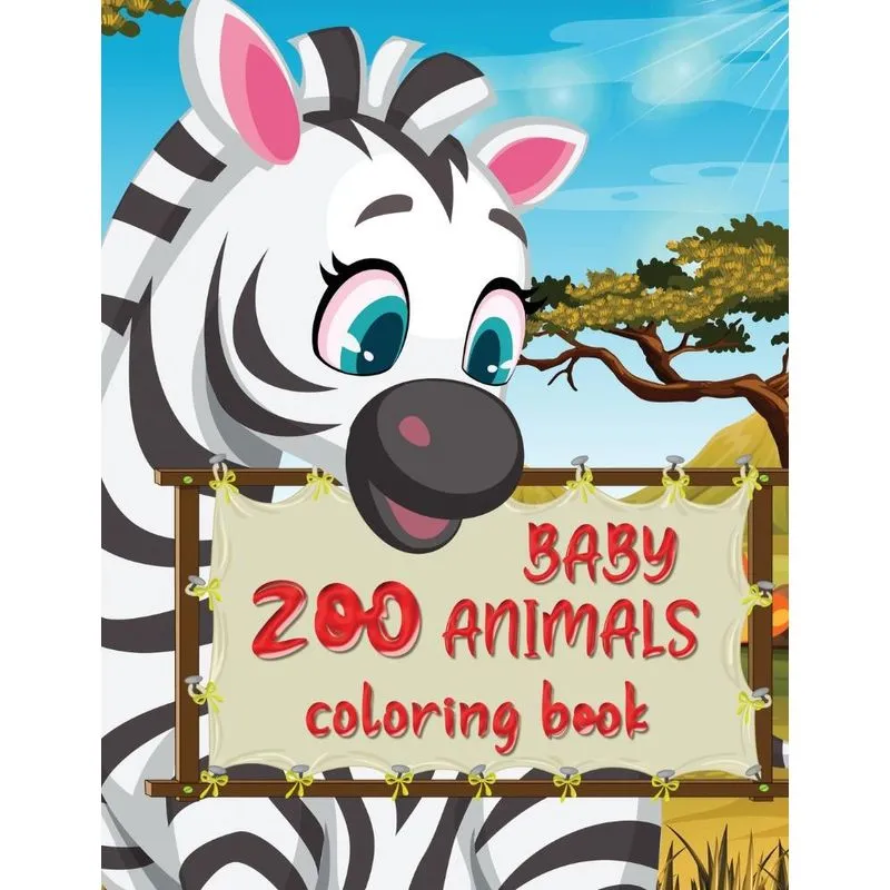 Zoo animals coloring book