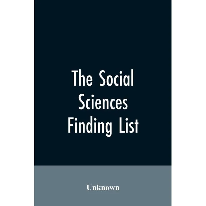 The social sciences, finding list