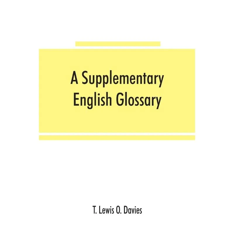 A supplementary English glossary