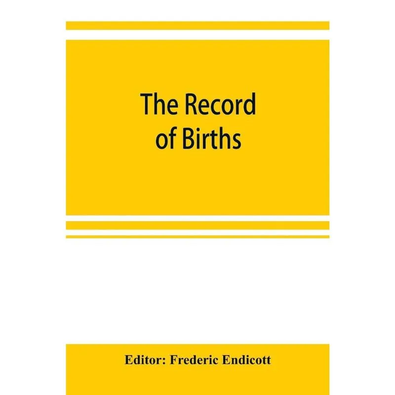 The record of births, marriages and deaths and intentions o