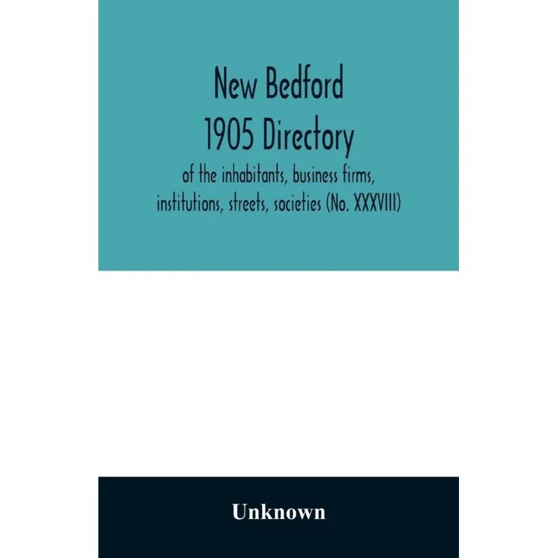 New Bedford 1905 directory
