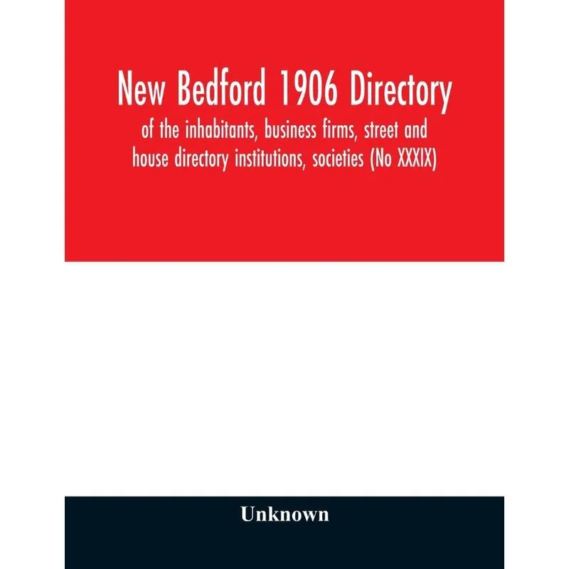 New Bedford 1906 directory