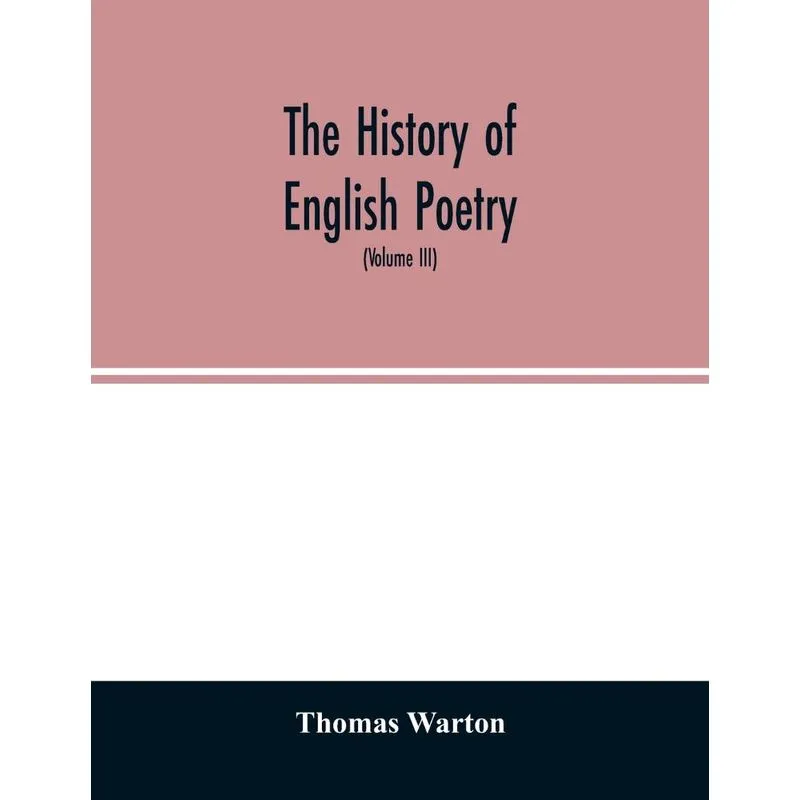 The history of English poetry
