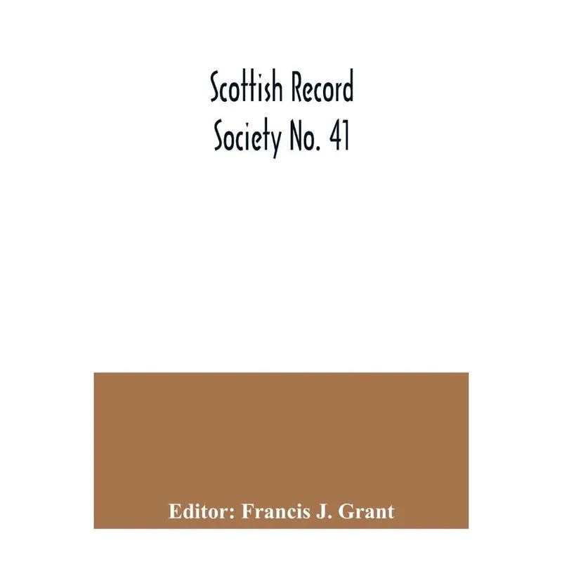 Scottish Record Society No. 41; Index to the Register of Ma