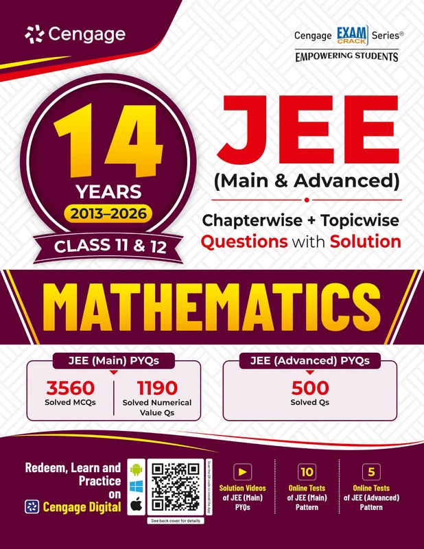 Cengage 14 Years JEE (Main & Advanced) (2013-2026) Chapterwise & Topicwise Questions with Solution: Mathematics