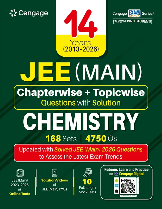 Cengage 14 Years (2013 - 2026) JEE Main Chapterwise + Topicwise Questions with Solutions: Chemistry