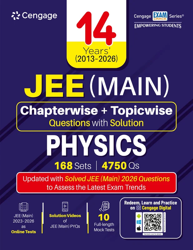 Cengage 14 Years (2013 - 2026) JEE Main Chapterwise + Topicwise Questions with Solutions: Physics