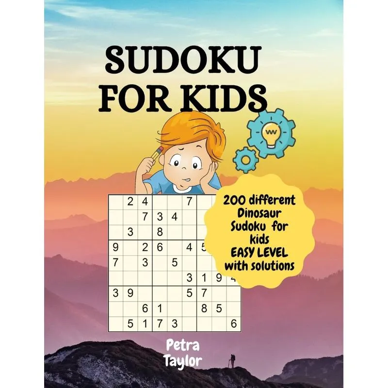 Sudoku for kids 9x9 with dinosaurs