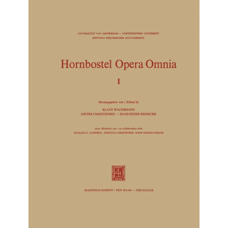 Hornbostel Opera Omnia