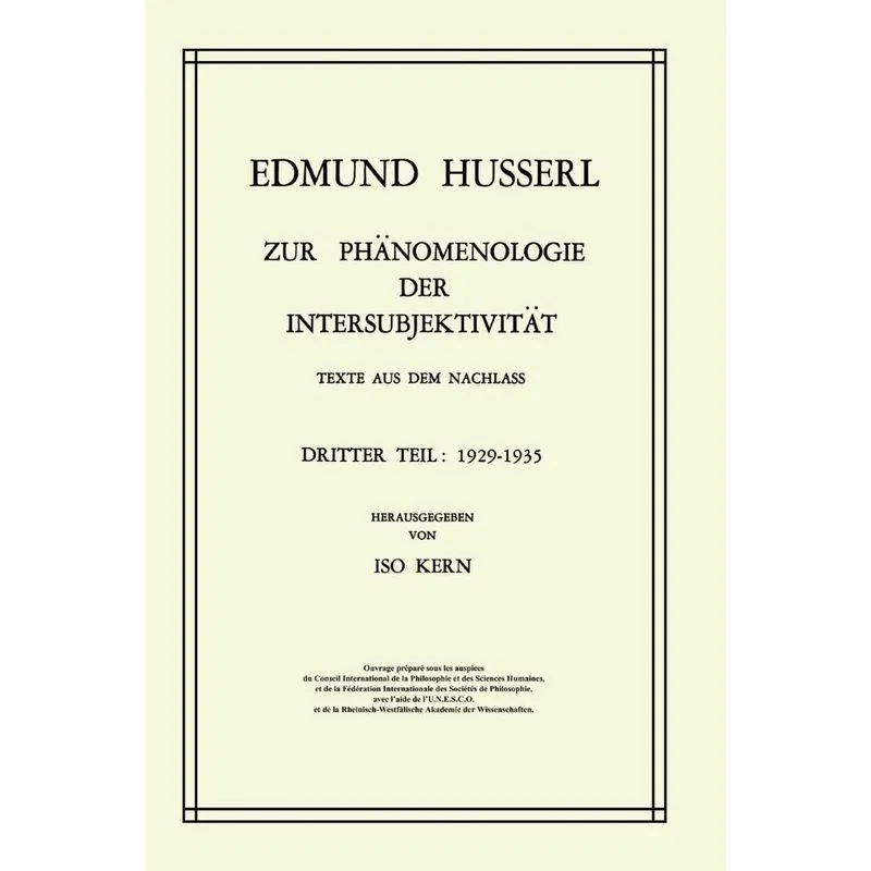 Zur Phänomenologie der Intersubjektivität