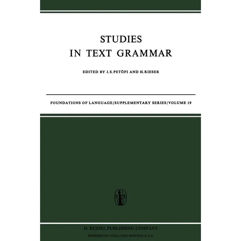 Studies in Text Grammar