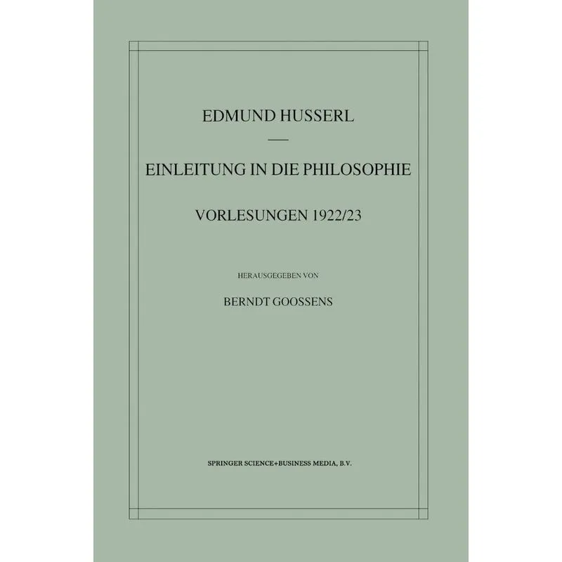 Einleitung in die Philosophie