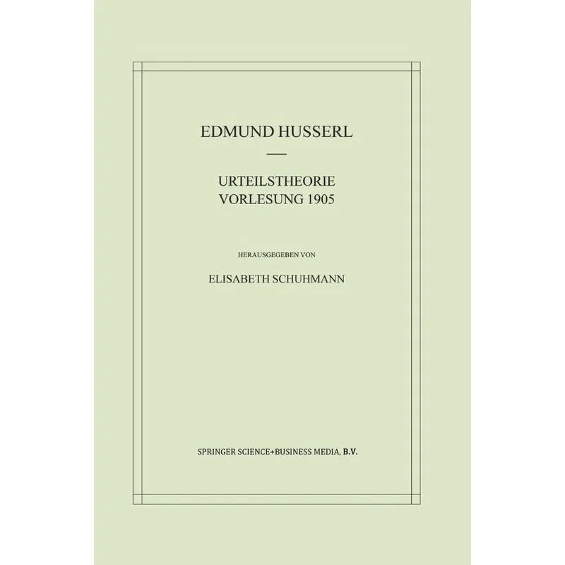 Urteilstheorie Vorlesung 1905