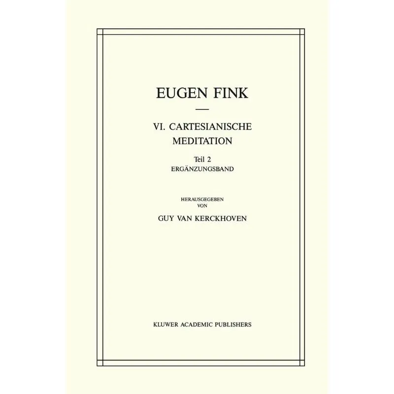 Vi. Cartesianische Meditation