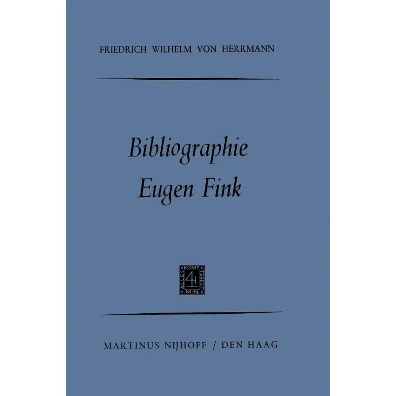Bibliographie Eugen Fink
