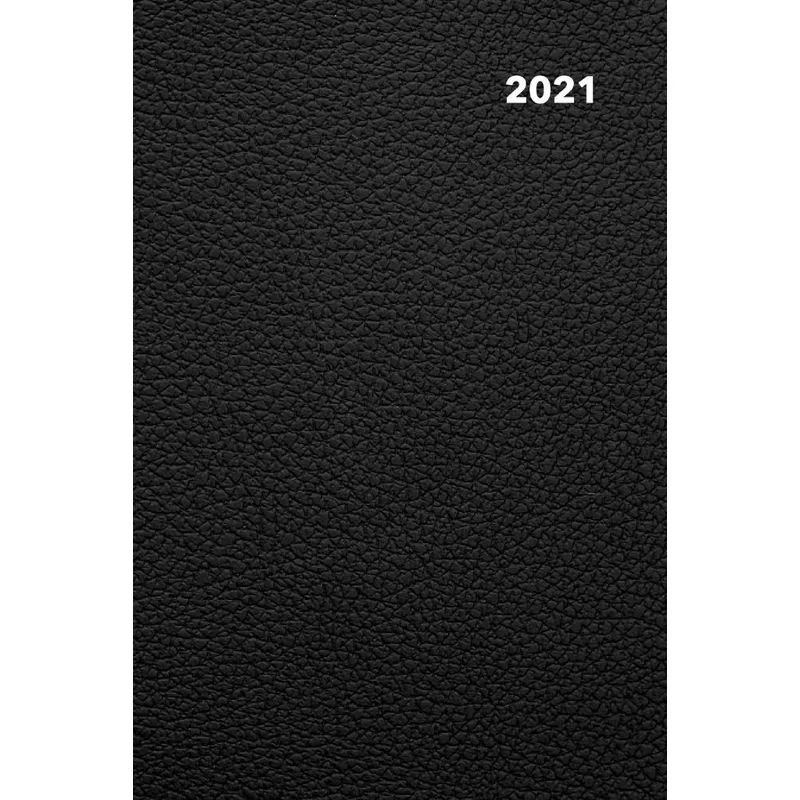 2021 Planner Black Leather Print