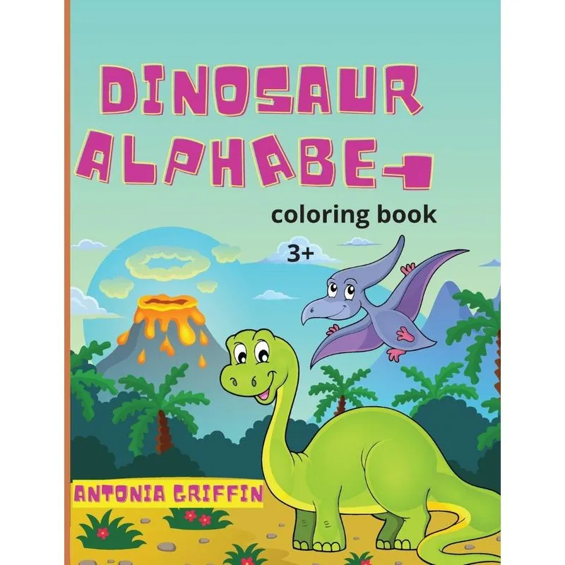 Dinosaur alphabet coloring book