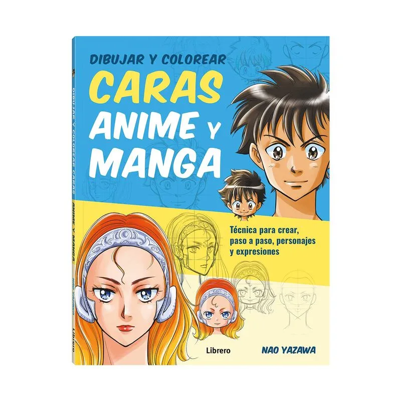 Dibujar y colorear caras anime y manga