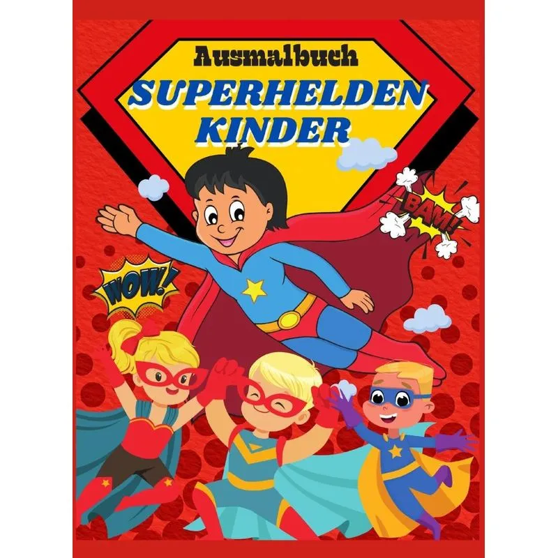 Ausmalbuch Superhelden Kinder