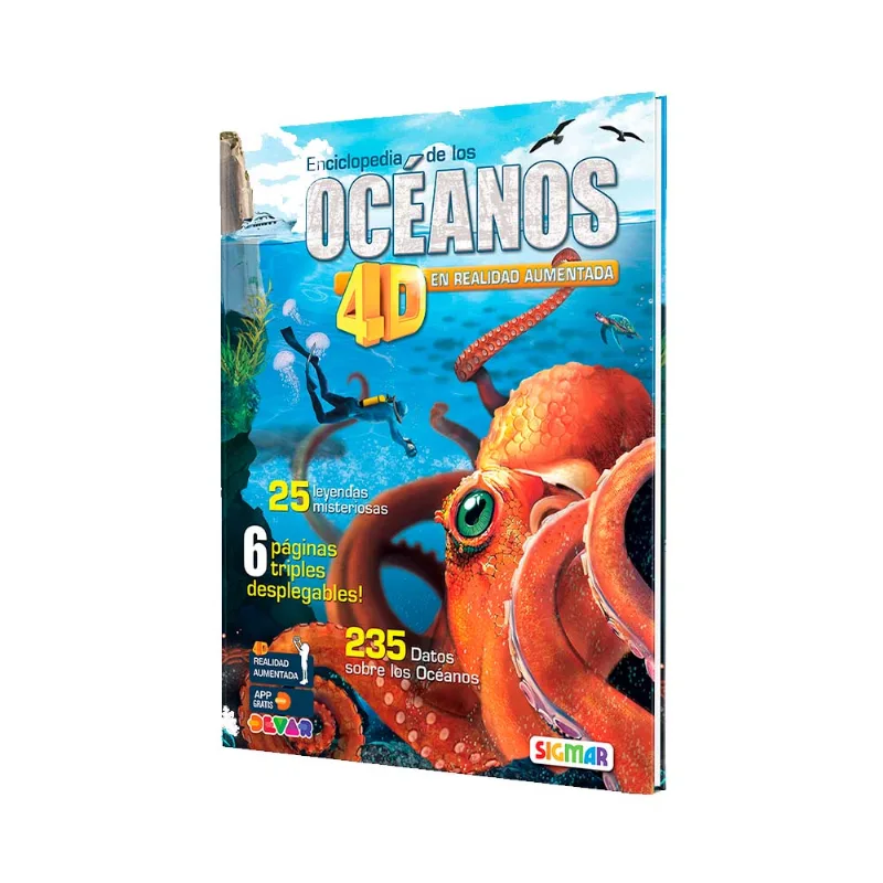 Libro Enciclopedia de los Océanos 4D Sigmar