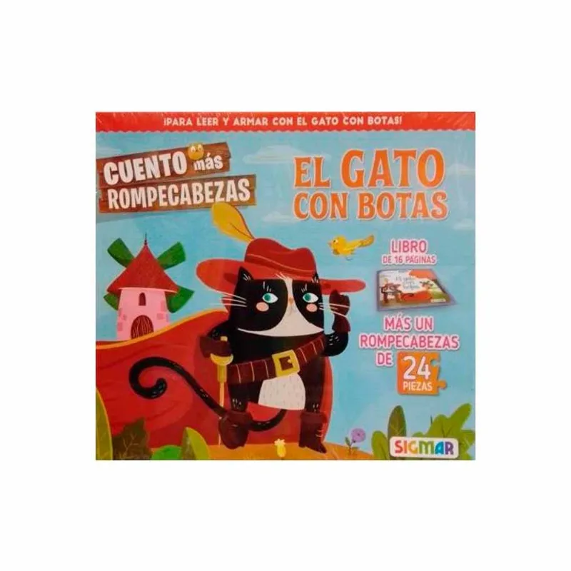 Caja Cuento Rompecabeza Gato Botas - Sigmar