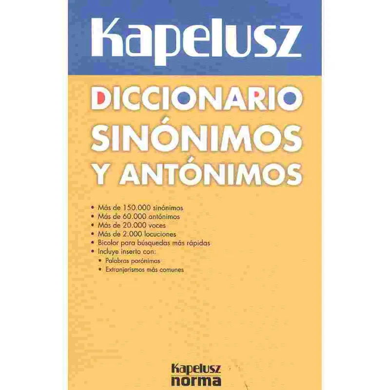 Diccionario Sinonimos Y Antonimos
