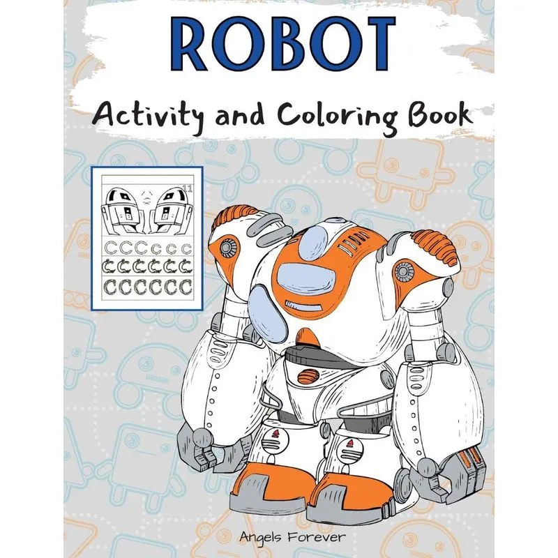 Robot Activity and Coloring Book