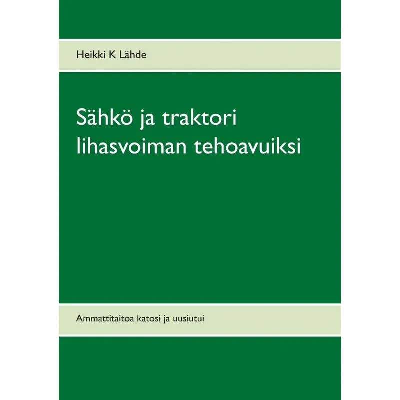Sähkö ja traktori lihasvoiman tehoavuiksi