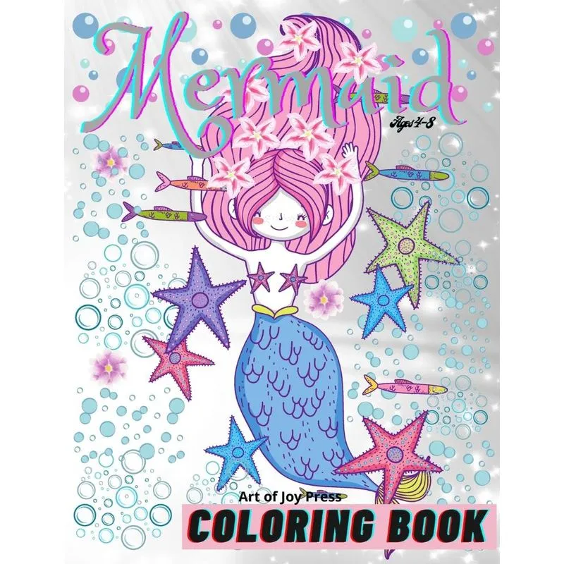 Mermaid Coloring Book Ages 4-8