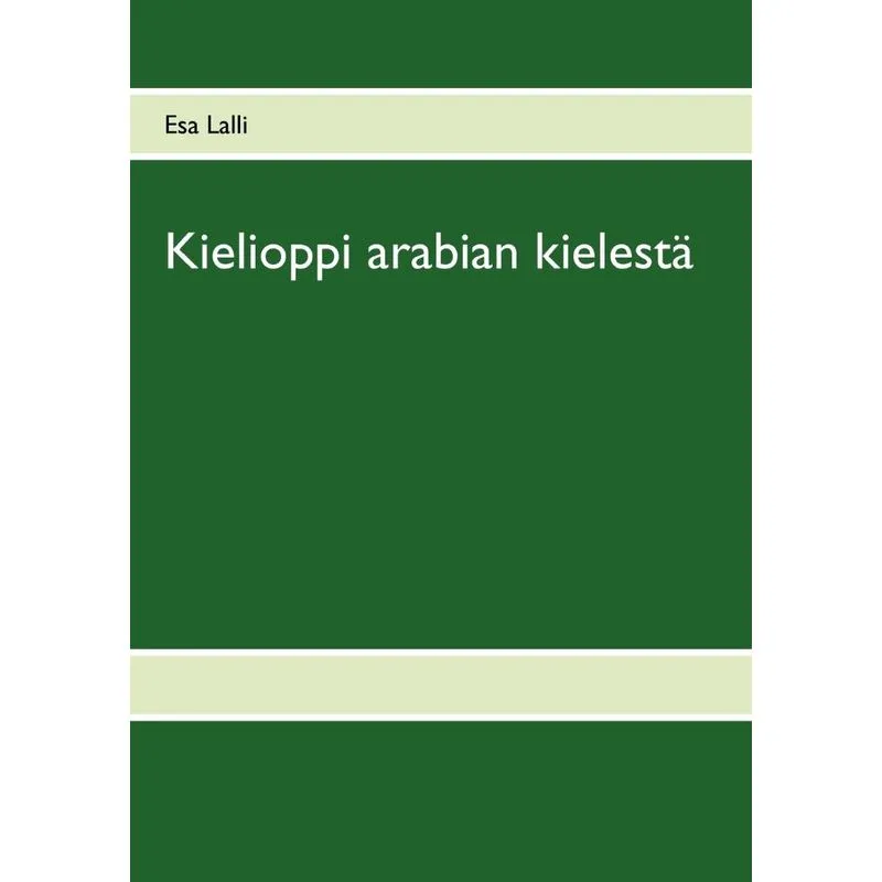 Kielioppi arabian kielestä