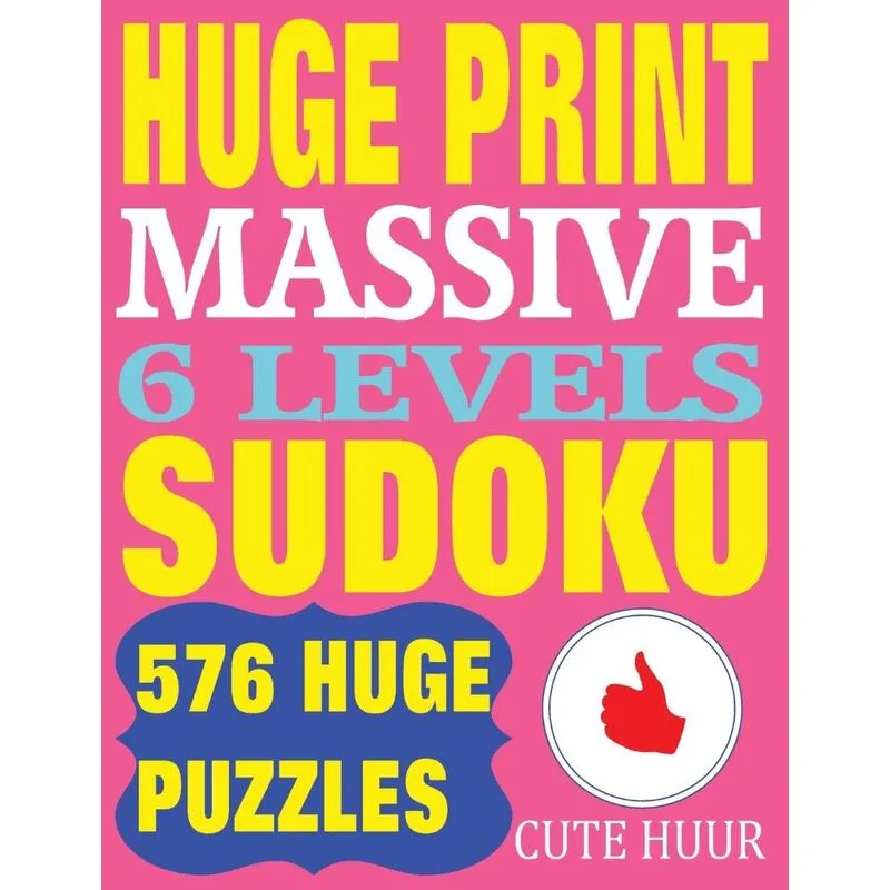 Huge Print Massive Sudoku 6 Levels