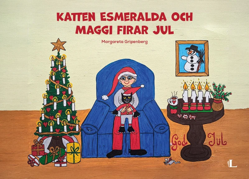 Katten Esmeralda och Maggi fira jul
