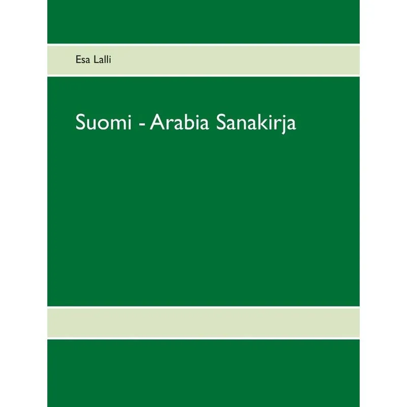 Suomi - Arabia Sanakirja