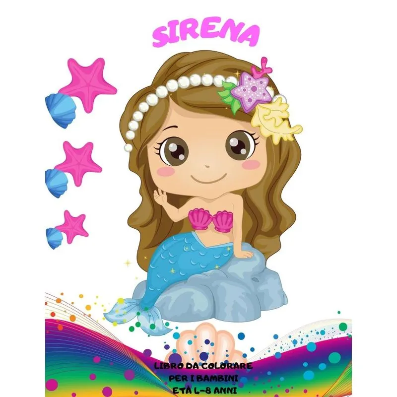 Libro da Colorare Sirena