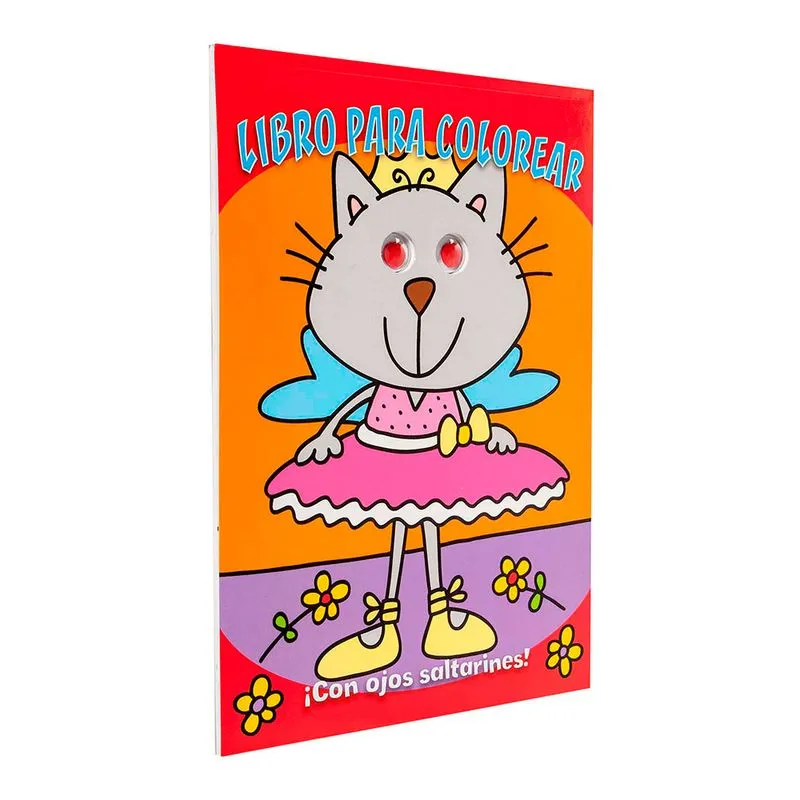 Ojos saltarines: Gata. Libro para colorear