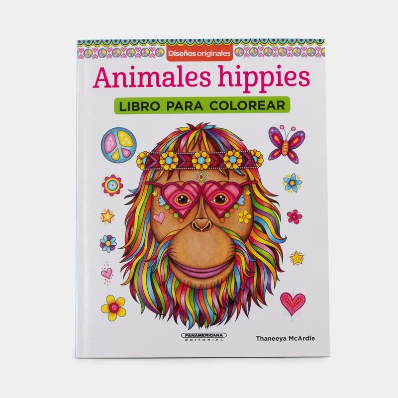 Animales hippies: libro para colorear