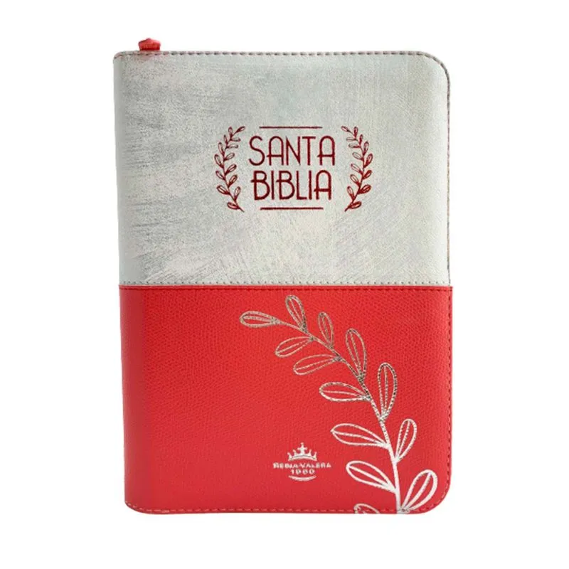 Biblia Reina Valera 1960, rosada con plateado