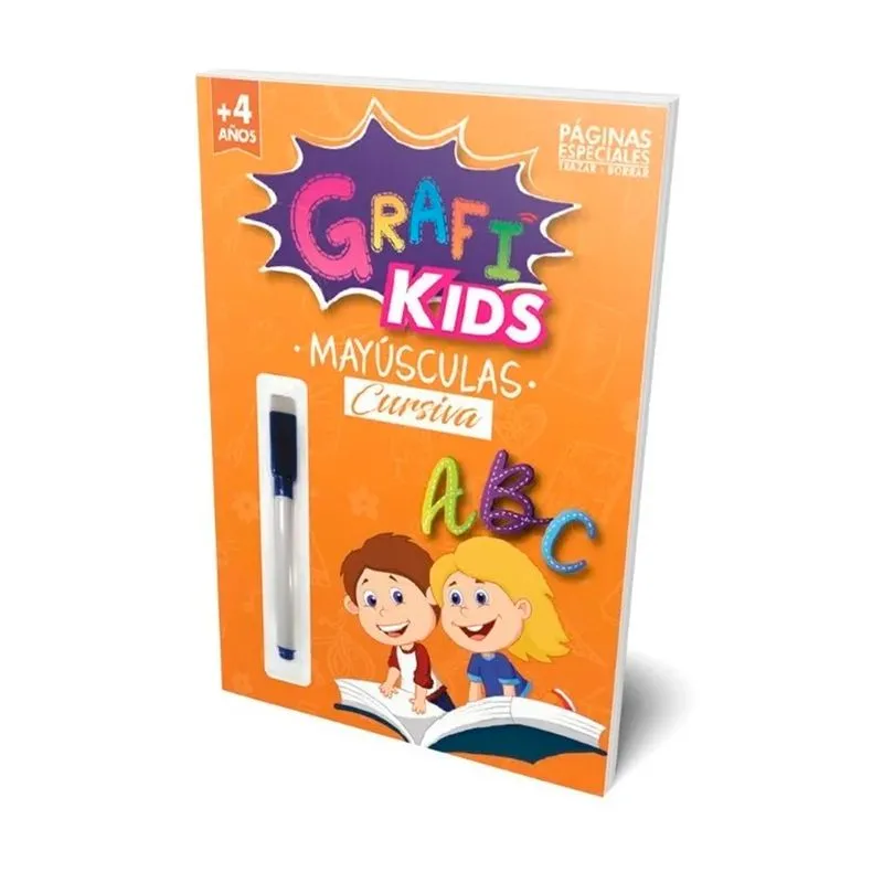 Grafi kids. Mayúsculas cursivas